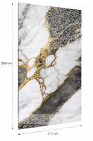 Wandpaneele Wandverkleidung Wandplatten PVC Marmoroptik Hochglanz  260 x 122 cm