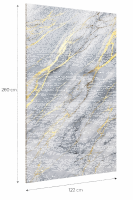 Wandpaneele Wandverkleidung Wandplatten PVC Marmoroptik Hochglanz  260 x 122 cm