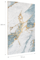 Wandpaneele Wandverkleidung Wandplatten PVC Marmoroptik Hochglanz  260 x 122 cm