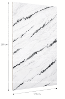 Wandpaneele Wandverkleidung Wandplatten PVC Marmoroptik Hochglanz  260 x 122 cm