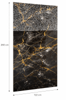 Wandpaneele Wandverkleidung Wandplatten PVC Marmoroptik Hochglanz  260 x 122 cm