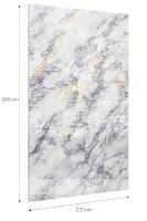 Wandpaneele Wandverkleidung Wandplatten PVC Marmoroptik Hochglanz  260 x 122 cm