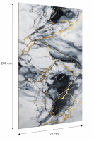 Wandpaneele Wandverkleidung Wandplatten PVC Marmoroptik Hochglanz  260 x 122 cm