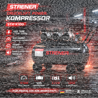 STRENER Ölfrei Flüsterkompressor 3PS/8 Bar...