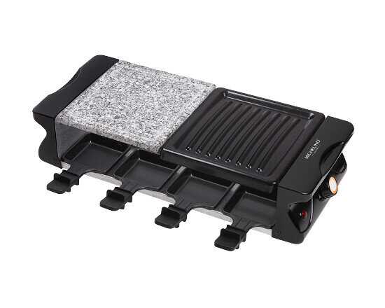 Mchelino Raclette Grill für 8 Personen mit Stein- und Granitplatte 1200 Watt