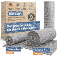 Malerabdeckvlies Grau 10m/50m x 1m 180g/m² -...