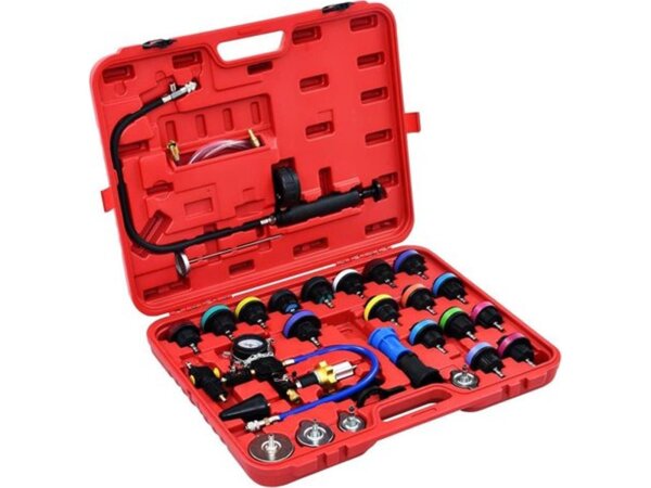 28 tlg. Kühlsystem Diagnose Druckprüf- und Füll Set