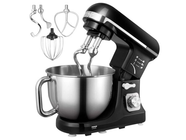 AICOK Teigmaschine 5L 1000W Knetmaschine Küchenmixer Küchenhelfer