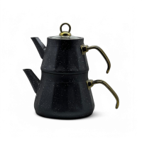 KOCHMANN® Induktion Biogranit Teekannen Set Teekocher mittelgroß (Grau)