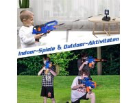Bigpower Electric Spielzeug Pistole für Kinder Elektrische Pistole Spielzeug Blaster mit 50 Schaumstoffpfeilen und Zielscheibe kompatibel mit der Hauptmarke Kinder Waffe Set für Jungen 8-12+